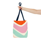 Retro Color Wave Tote Bag