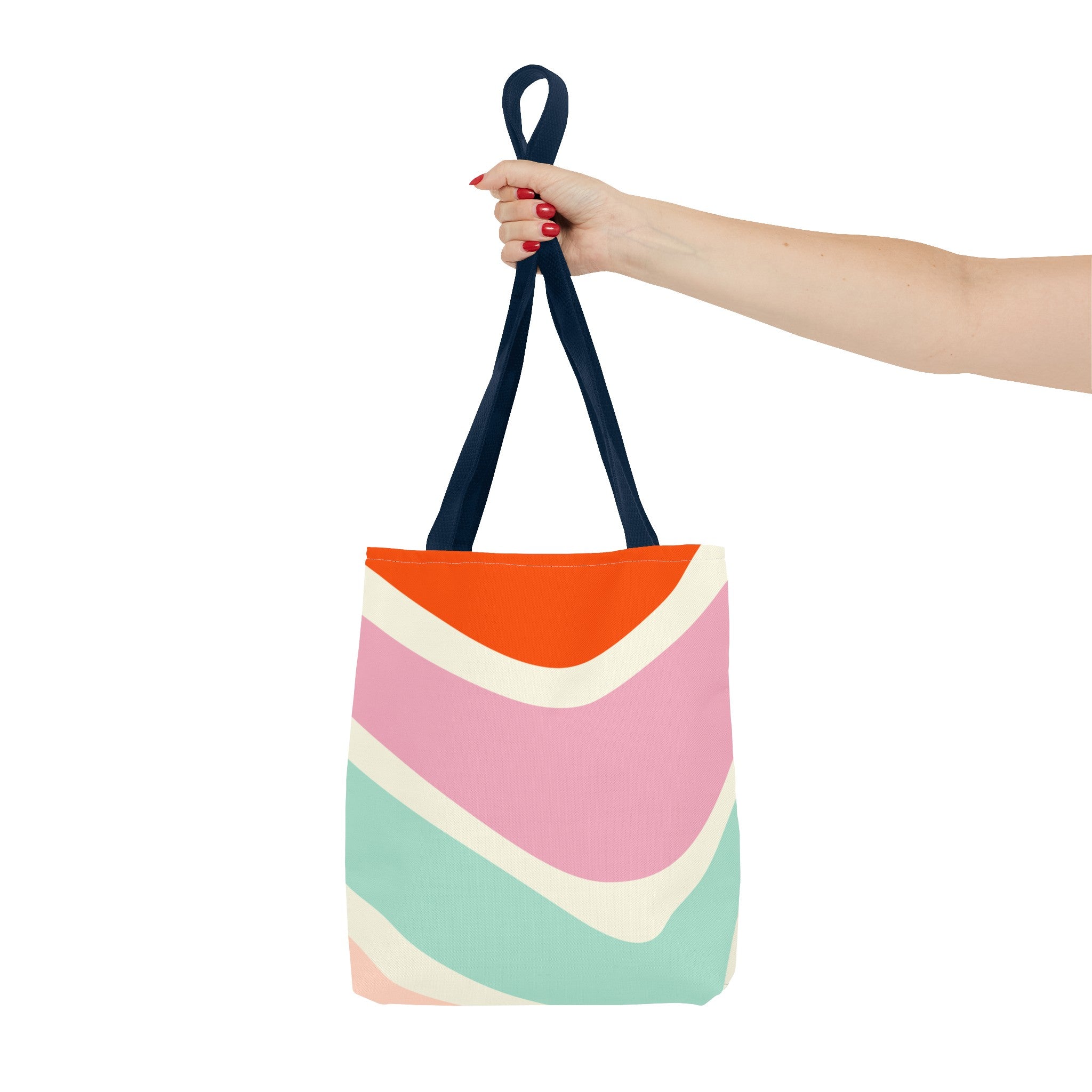 Retro Color Wave Tote Bag