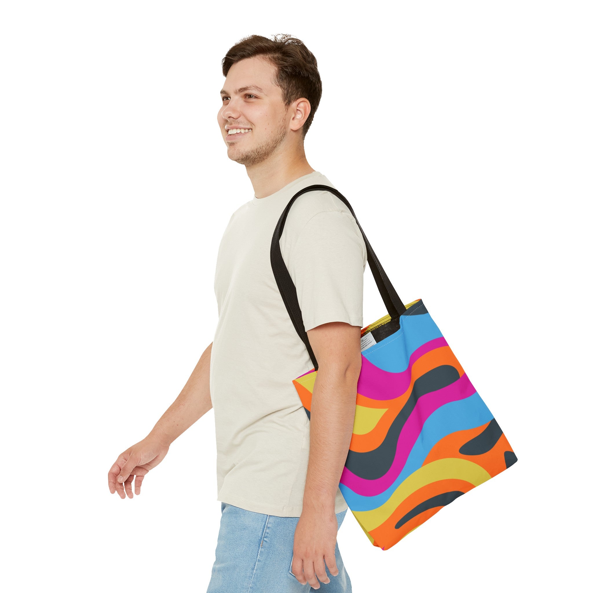Funky Groove Swirl Tote Bag