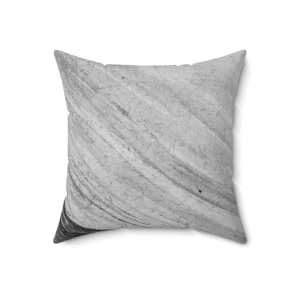 Gray and Black Paint Strokes Square Pillow