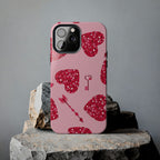 Sparkling Red Hearts Phone Case (Apple & Android)