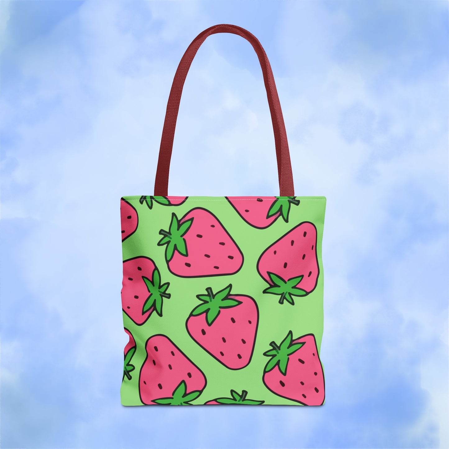 Cartoon Strawberries Tote Bag