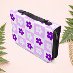 Checkered Orchid Floral Book Cover