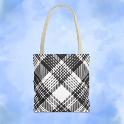 Black Check Tote Bag