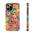 Morning Cereal Loops Phone Case (Apple & Android) - Pink Sweetheart