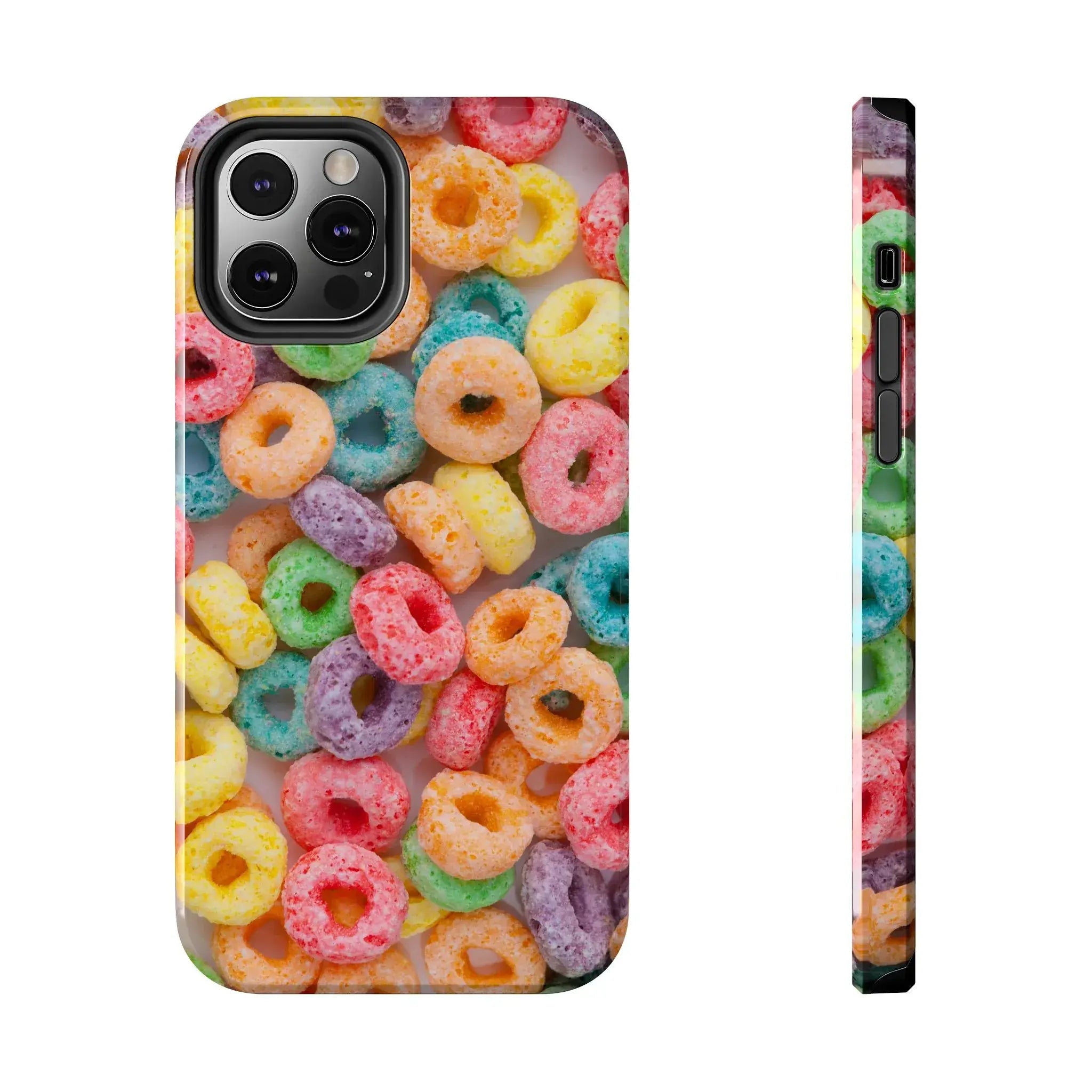 Morning Cereal Loops Phone Case (Apple & Android) - Pink Sweetheart