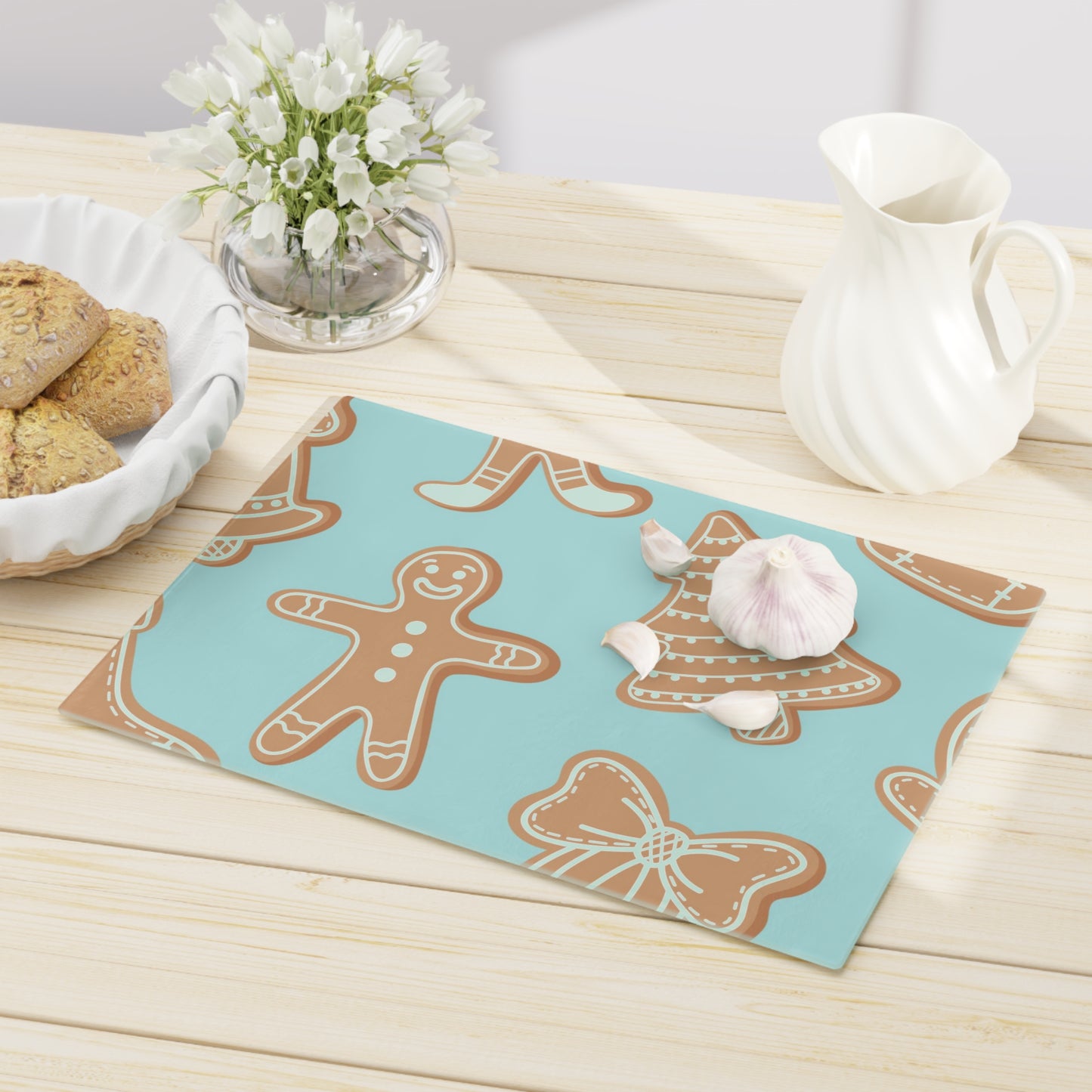 Gingerbread Glass Cutting Board