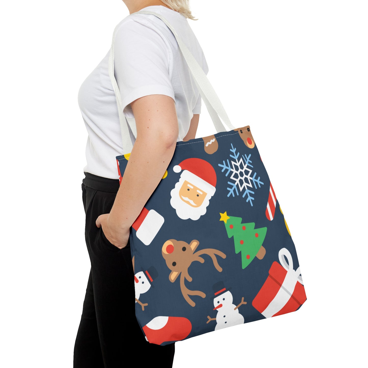 Jolly Christmas Pattern Tote Bag