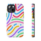 Rainbow Swirls Phone Case (Apple & Android) - Pink Sweetheart