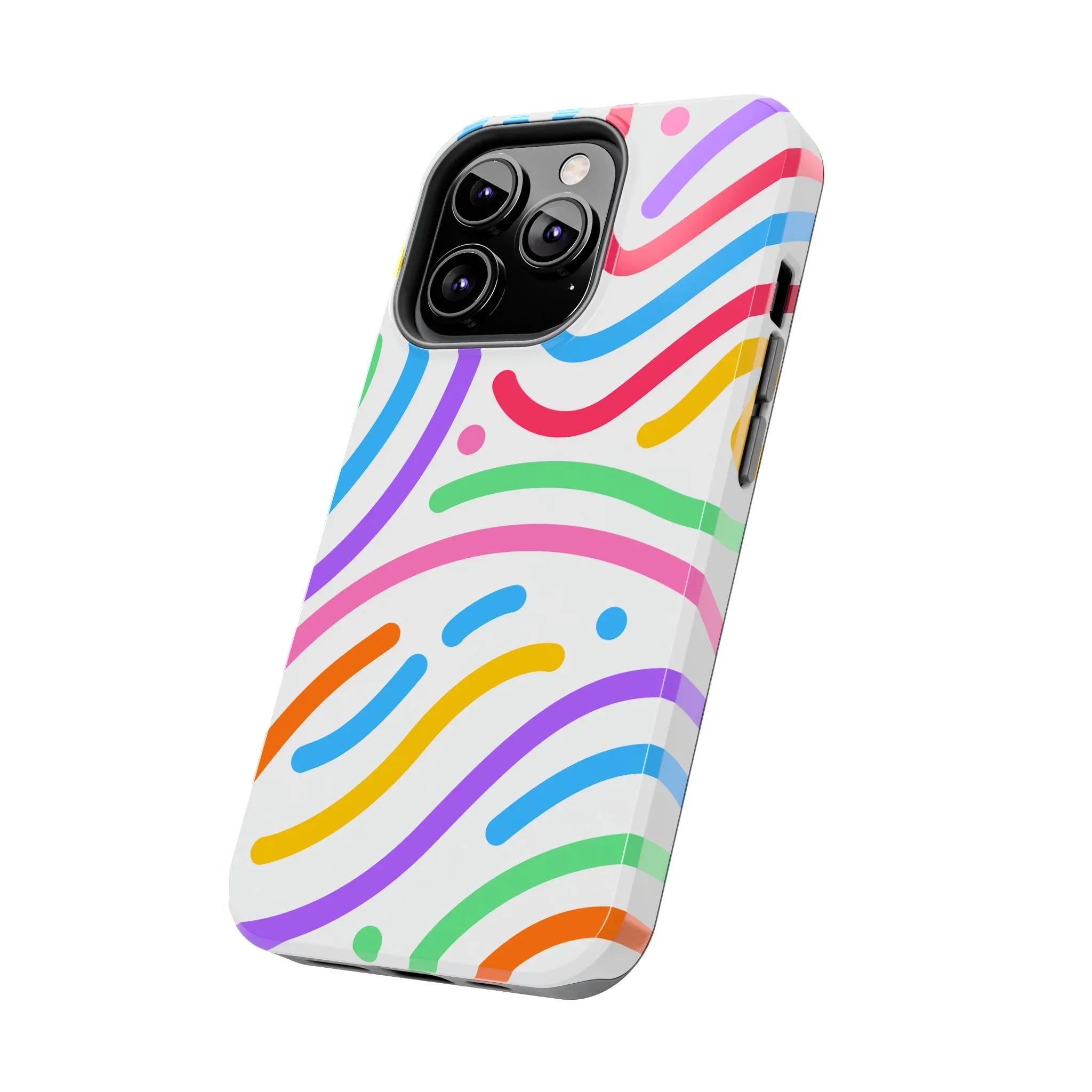 Rainbow Swirls Phone Case (Apple & Android) - Pink Sweetheart