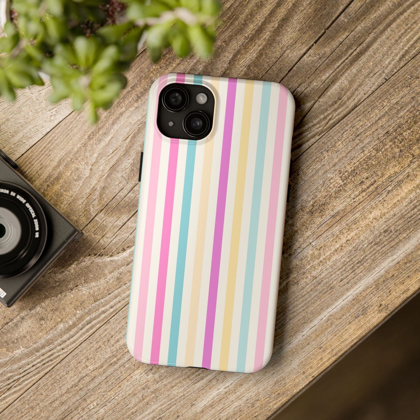 Pastel Candy Stripes Phone Cases