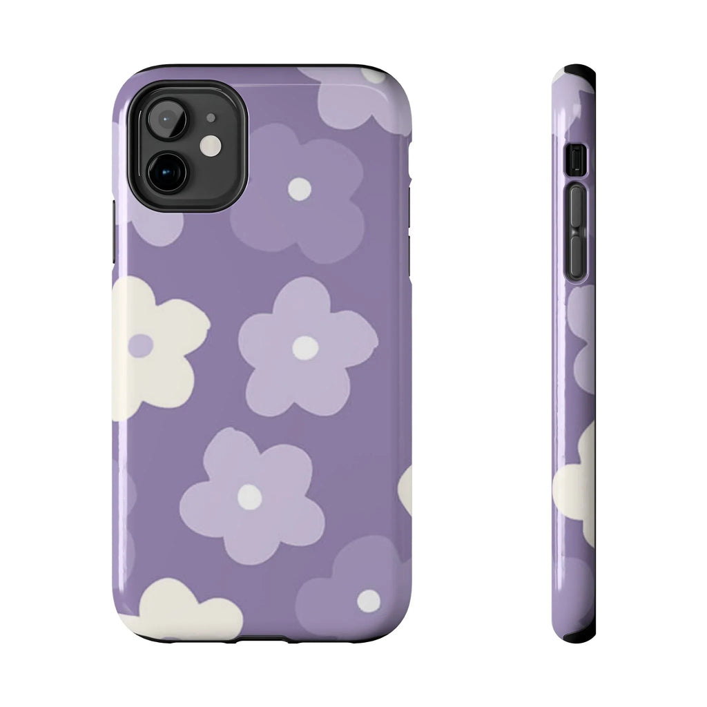 Pastel Purple Flowers Phone Case (Apple & Android) - Pink Sweetheart