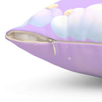 Cloudy Lavender Skies Square Pillow