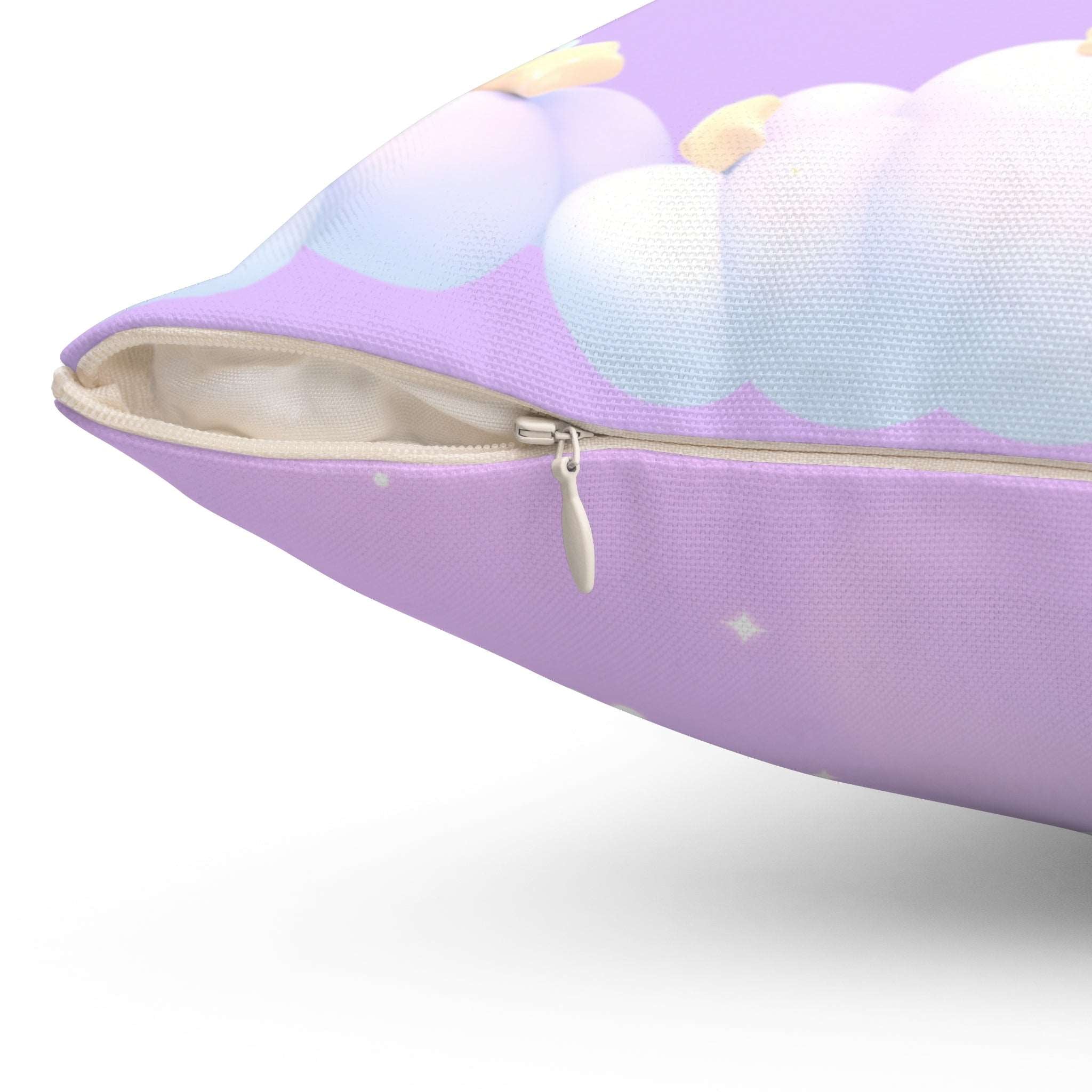 Cloudy Lavender Skies Square Pillow