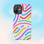 Rainbow Swirls Phone Case (Apple & Android) - Pink Sweetheart