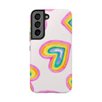 Rainbow Hearts Phone Case (Apple & Android) - Pink Sweetheart