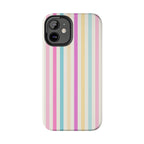 Pastel Candy Stripes Phone Cases (Apple & Android) - Pink Sweetheart