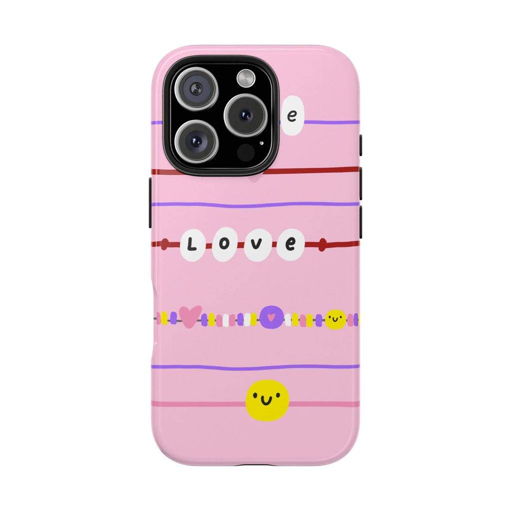 Bestie Bracelets Phone Case (Apple & Android) - Pink Sweetheart