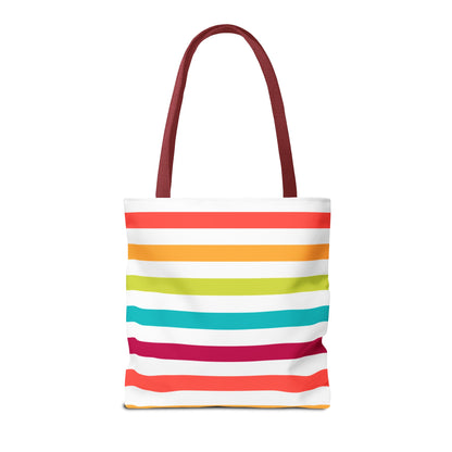 Colorful Candy Lines Tote Bag