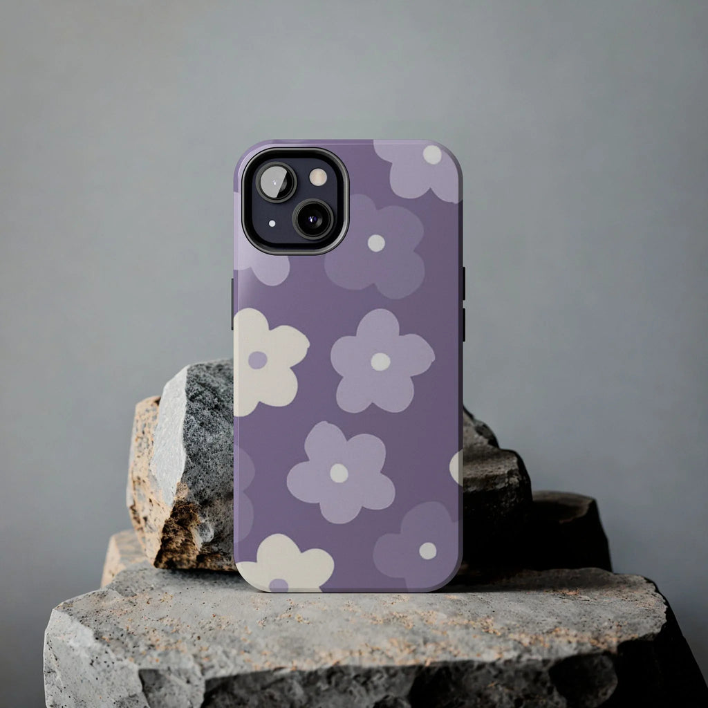 Pastel Purple Flowers Phone Case (Apple & Android) - Pink Sweetheart