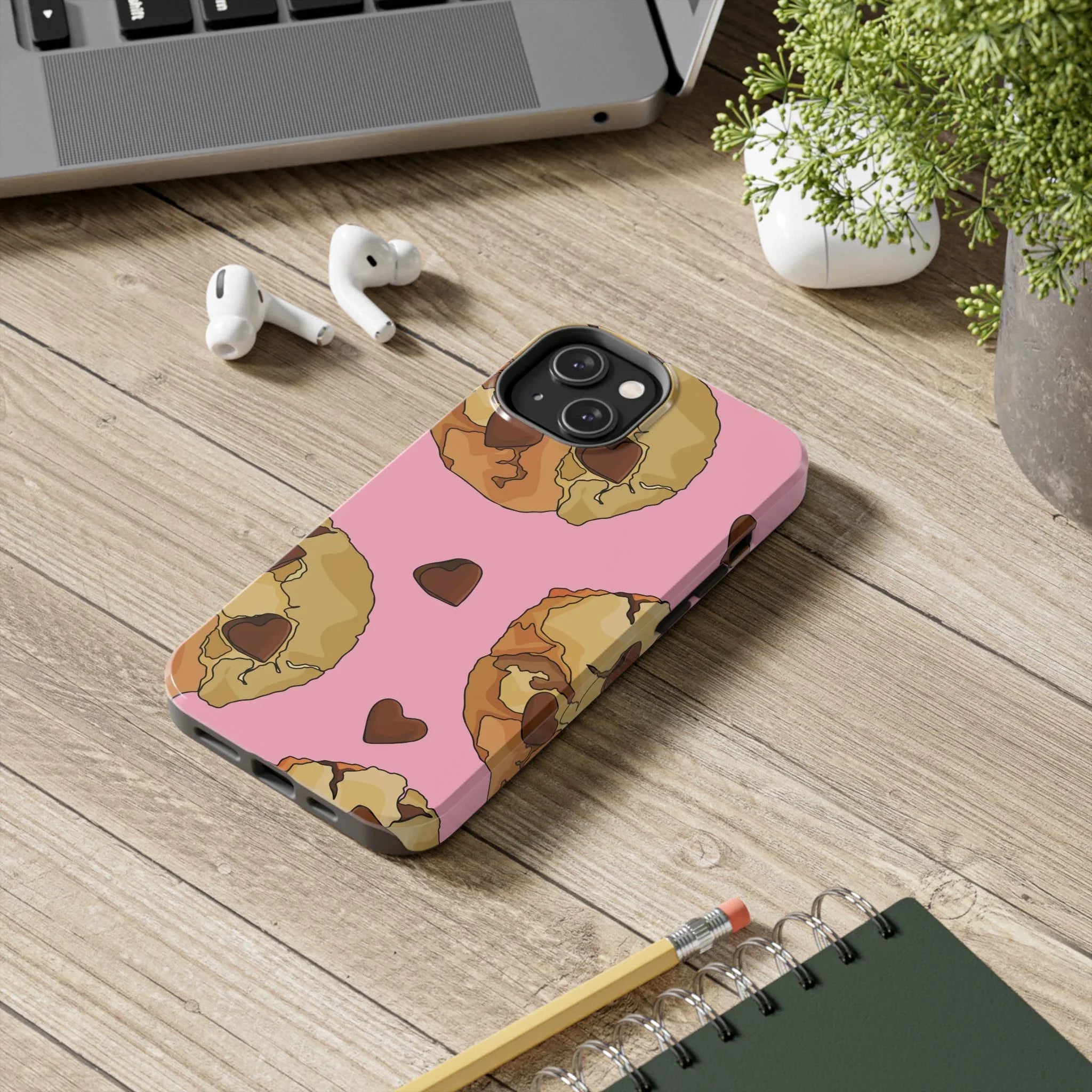 Chocolate Chip Cookies Phone Case (Apple & Android) - Pink Sweetheart