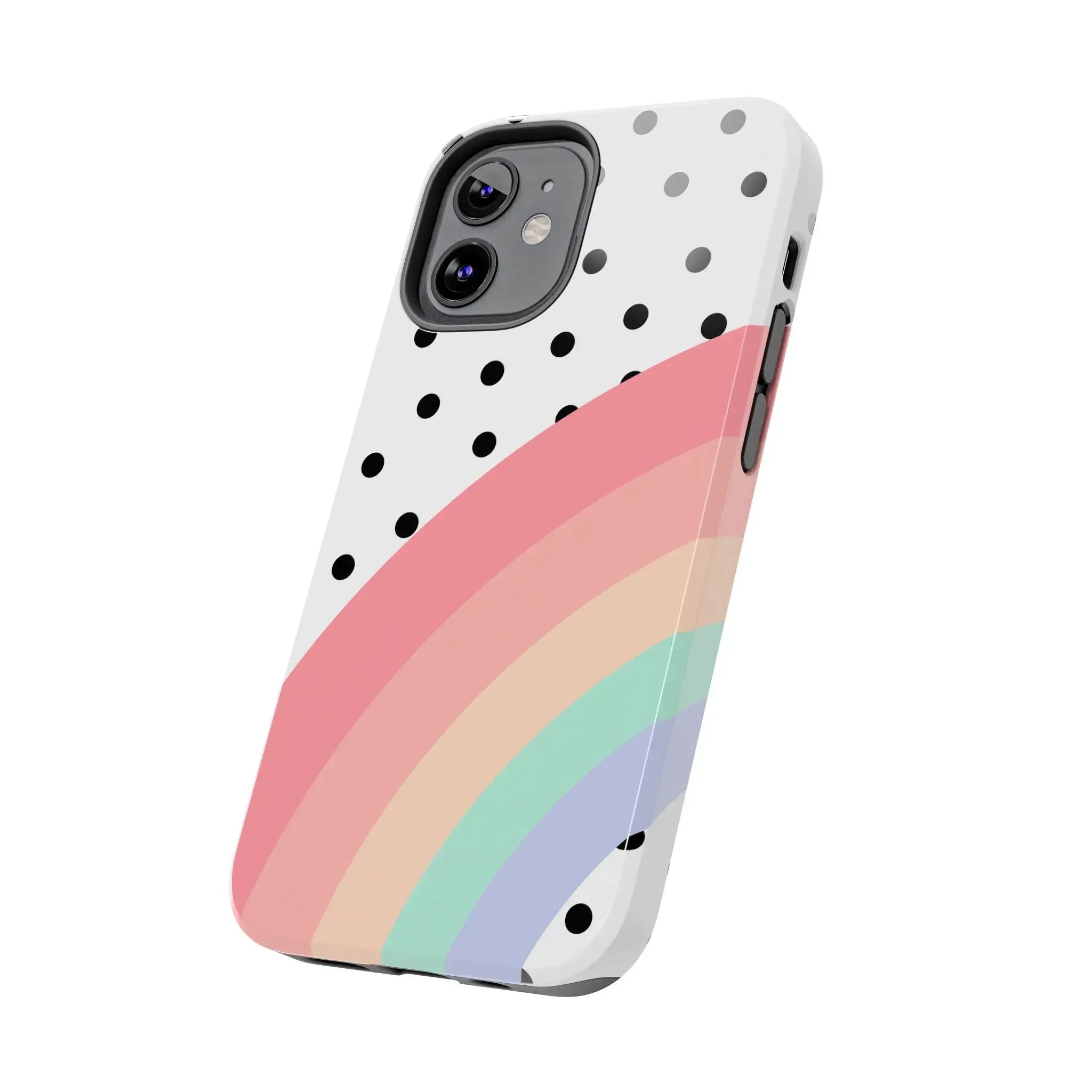 Polka Dot Rainbow Phone Case (Apple & Android) - Pink Sweetheart