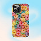 Morning Cereal Loops Phone Case (Apple & Android) - Pink Sweetheart