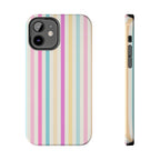 Pastel Candy Stripes Phone Cases (Apple & Android) - Pink Sweetheart