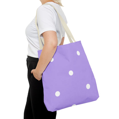 Pastel Purple Polka Dot Tote Bag