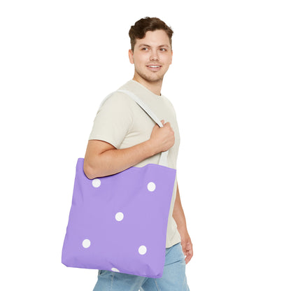 Pastel Purple Polka Dot Tote Bag