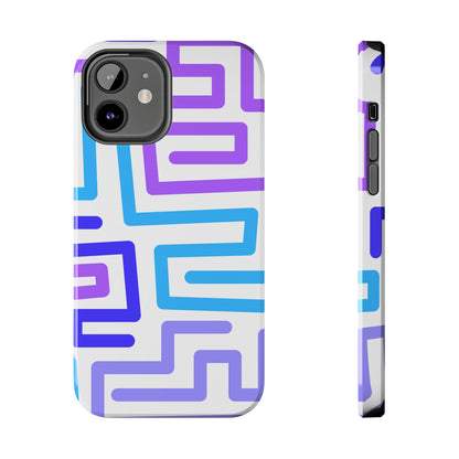 Abstract Neon Maze Phone Case