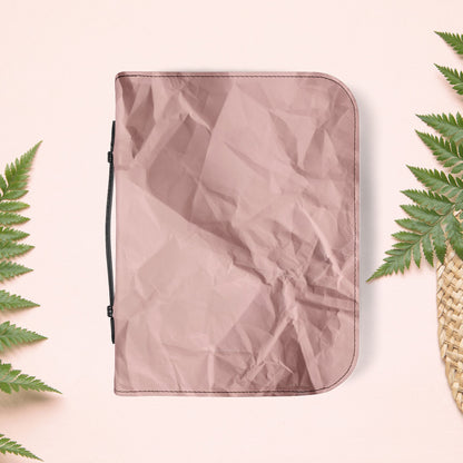 Wrinkled Blush Pink Paper Book Cover