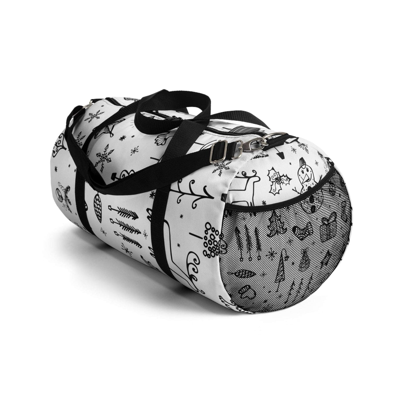 Black and White Christmas Duffel Bag
