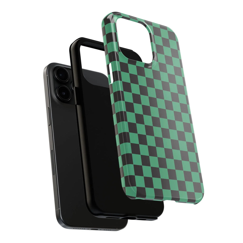 Checkered Kimono Tough Phone Case (Apple & Android) - Pink Sweetheart