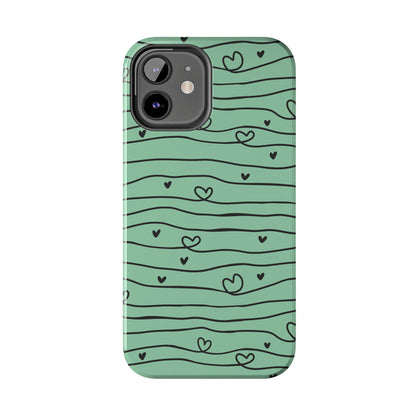 Scribble Love Hearts Phone Case