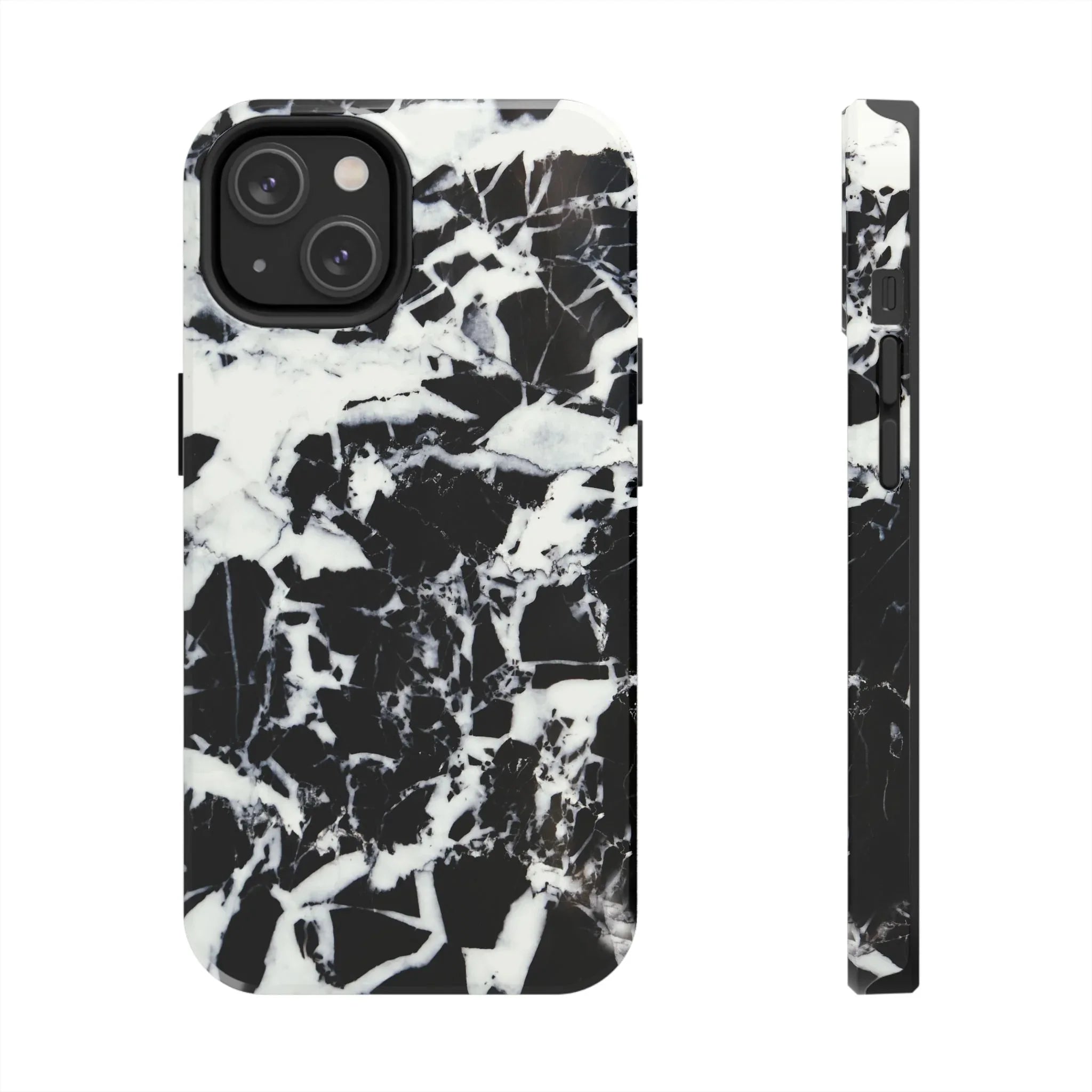 Black & White Shattered Phone Case (Apple & Android) - Pink Sweetheart