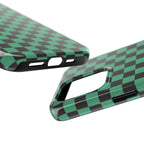 Checkered Kimono Tough Phone Case (Apple & Android) - Pink Sweetheart