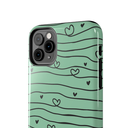 Scribble Love Hearts Phone Case