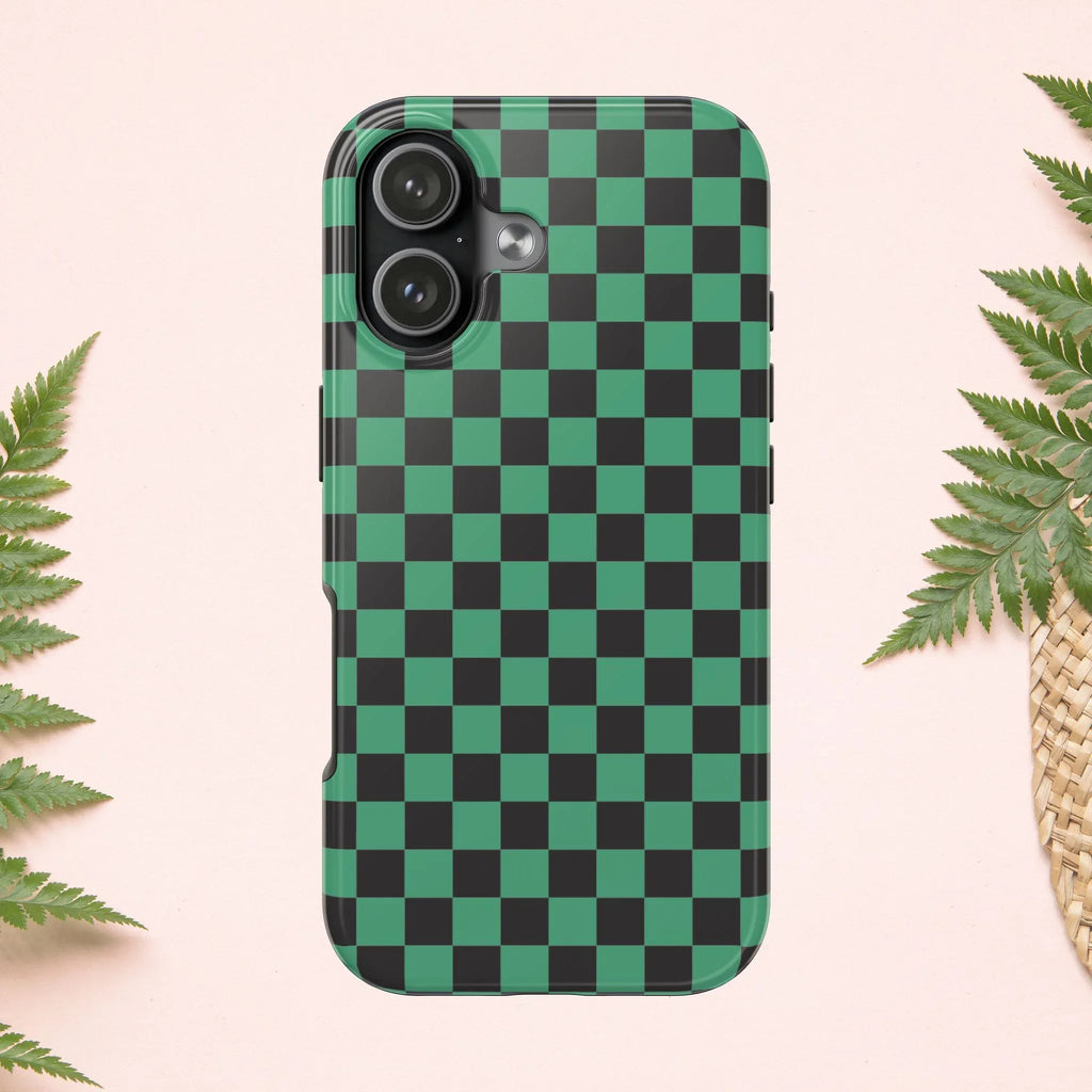 Checkered Kimono Tough Phone Case (Apple & Android) - Pink Sweetheart