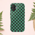 Checkered Kimono Tough Phone Case (Apple & Android) - Pink Sweetheart