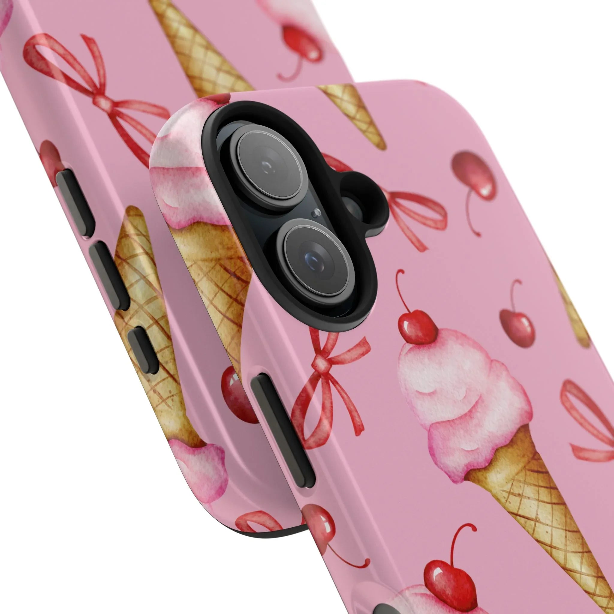 Cherry on Top Ice Cream Phone Case (Apple & Android) - Pink Sweetheart