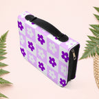 Checkered Orchid Floral Book Cover