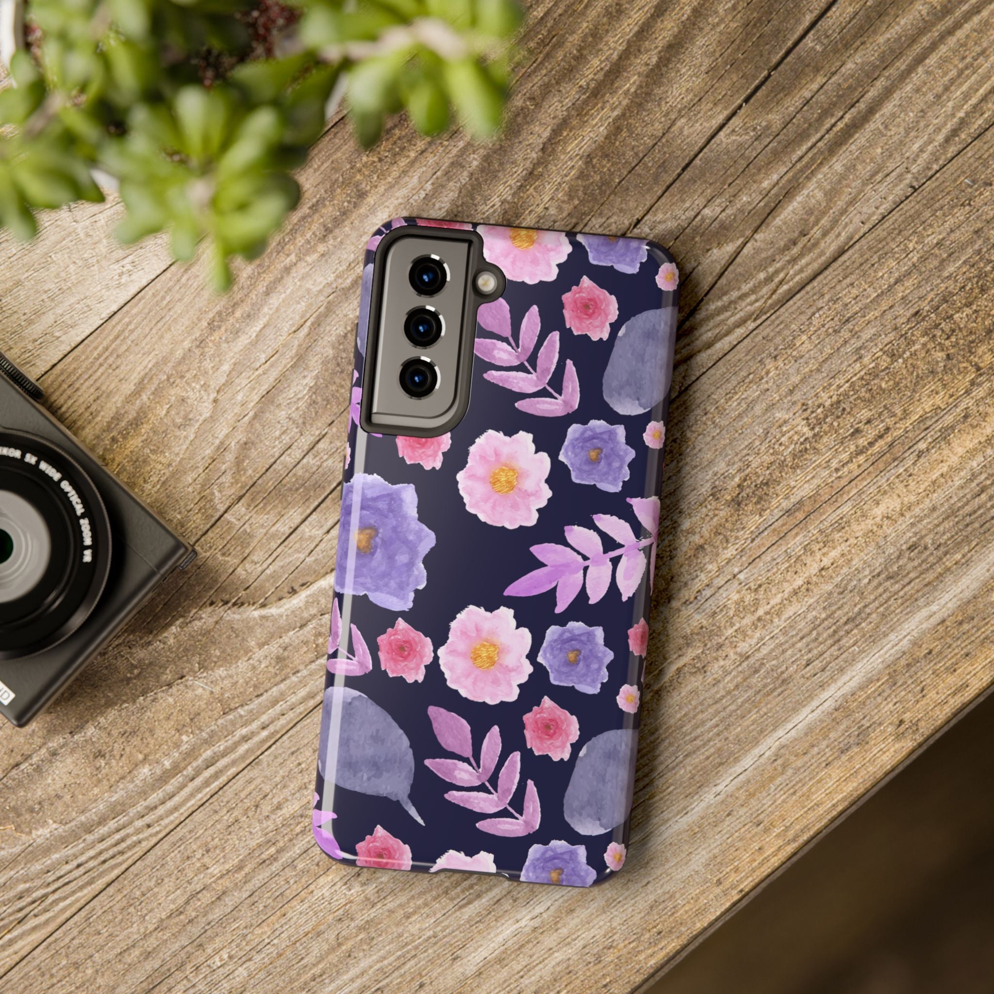 Purple Florals Phone Case (Apple & Android)