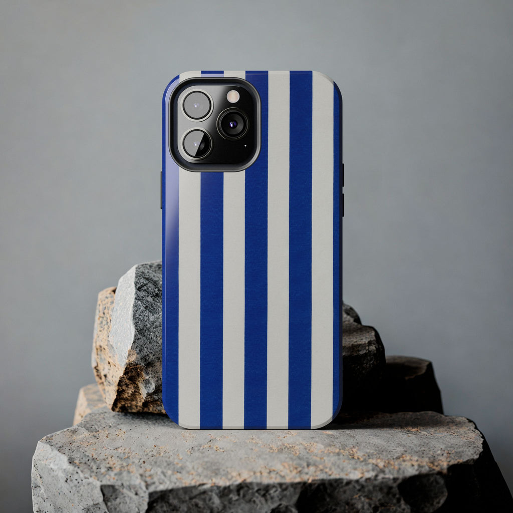 Blue & White Stripes Phone Case (Apple & Android)