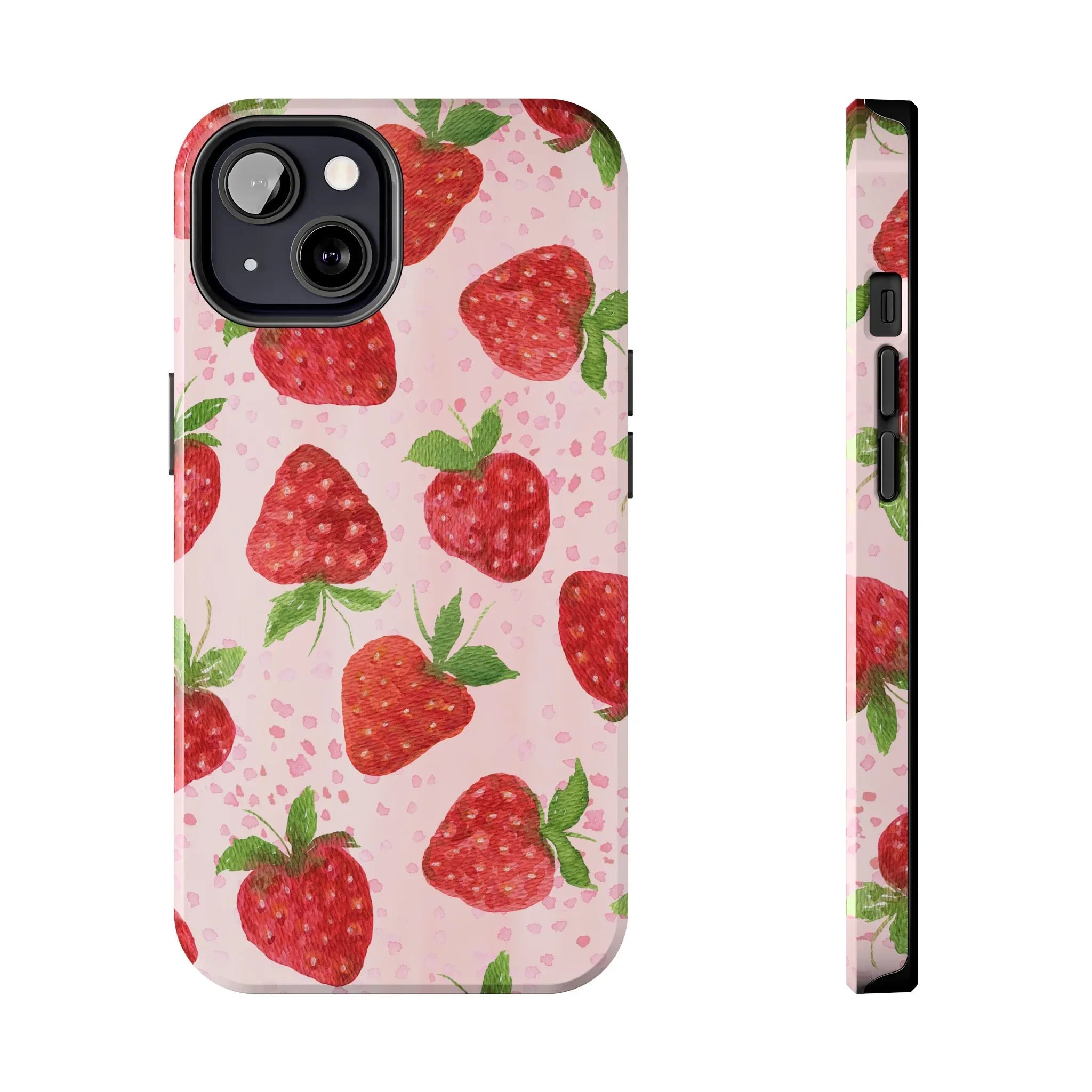 Cute Strawberries Phone Case (Apple & Android) - Pink Sweetheart