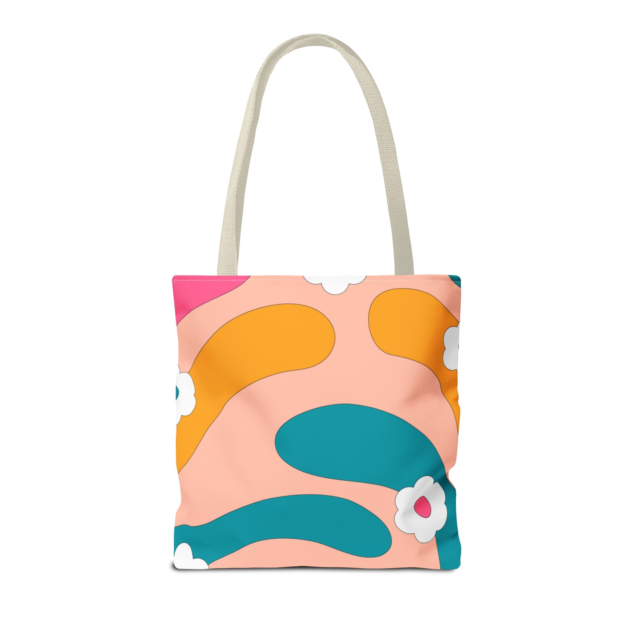 70s Floral Retro Aesthetic Tote Bag
