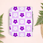 Checkered Orchid Floral Book Cover