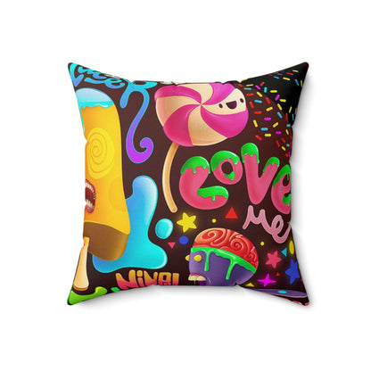 Graffiti Square Pillow