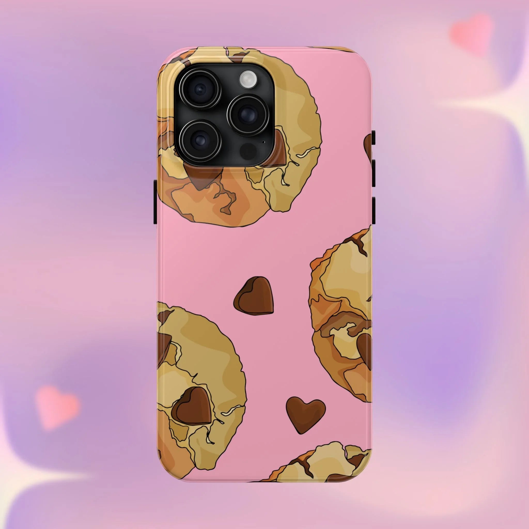 Chocolate Chip Cookies Phone Case (Apple & Android) - Pink Sweetheart