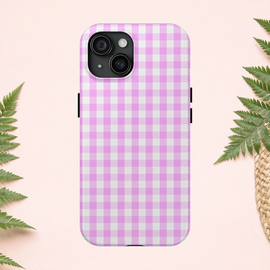 Pink Gingham Phone Case (Apple & Android) - Pink Sweetheart
